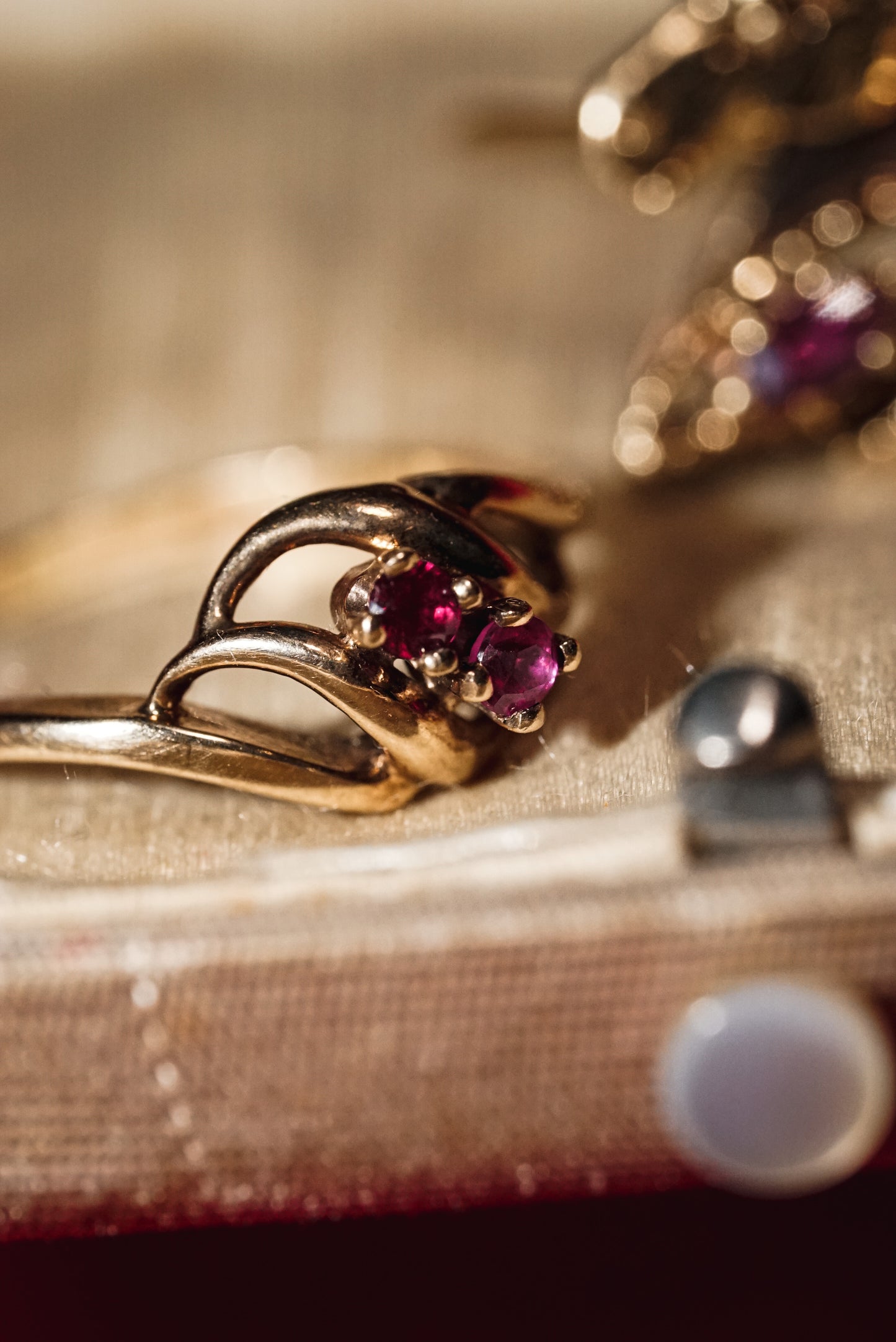 Rare Light-And-Dark Ruby Ring