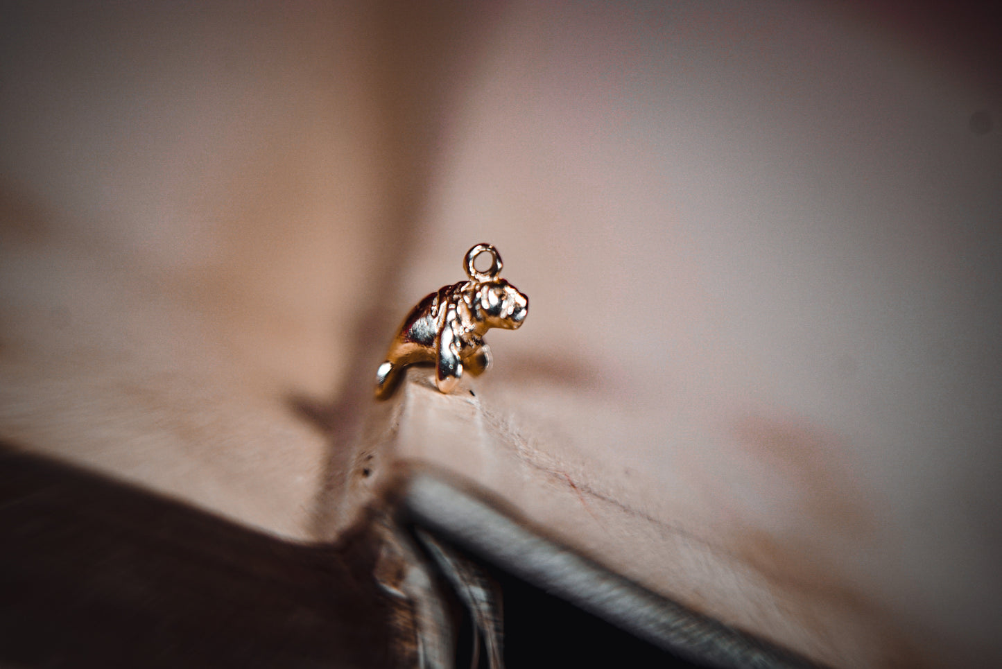 Adorable Vintage Gold Manatee Charm