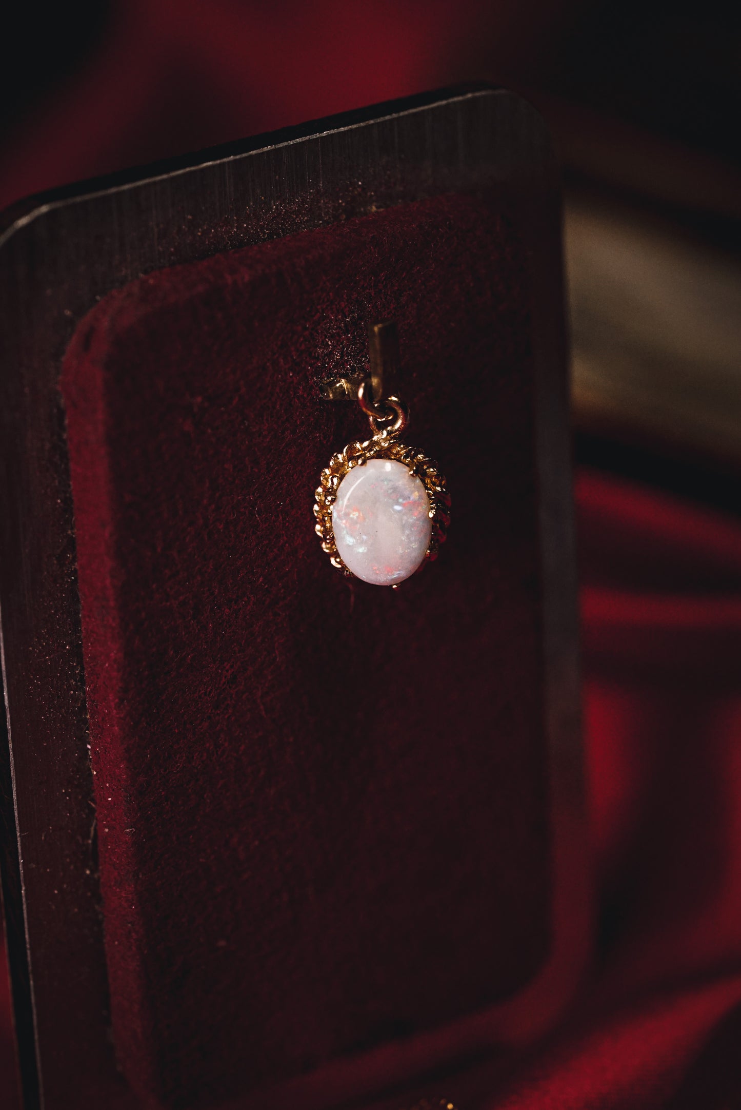 Shimmering White Opal Pendant
