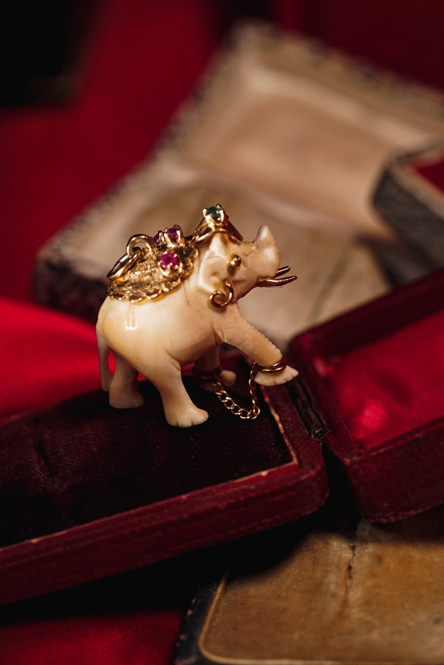 Vintage East Asian 14k Gold Elephant Pendant