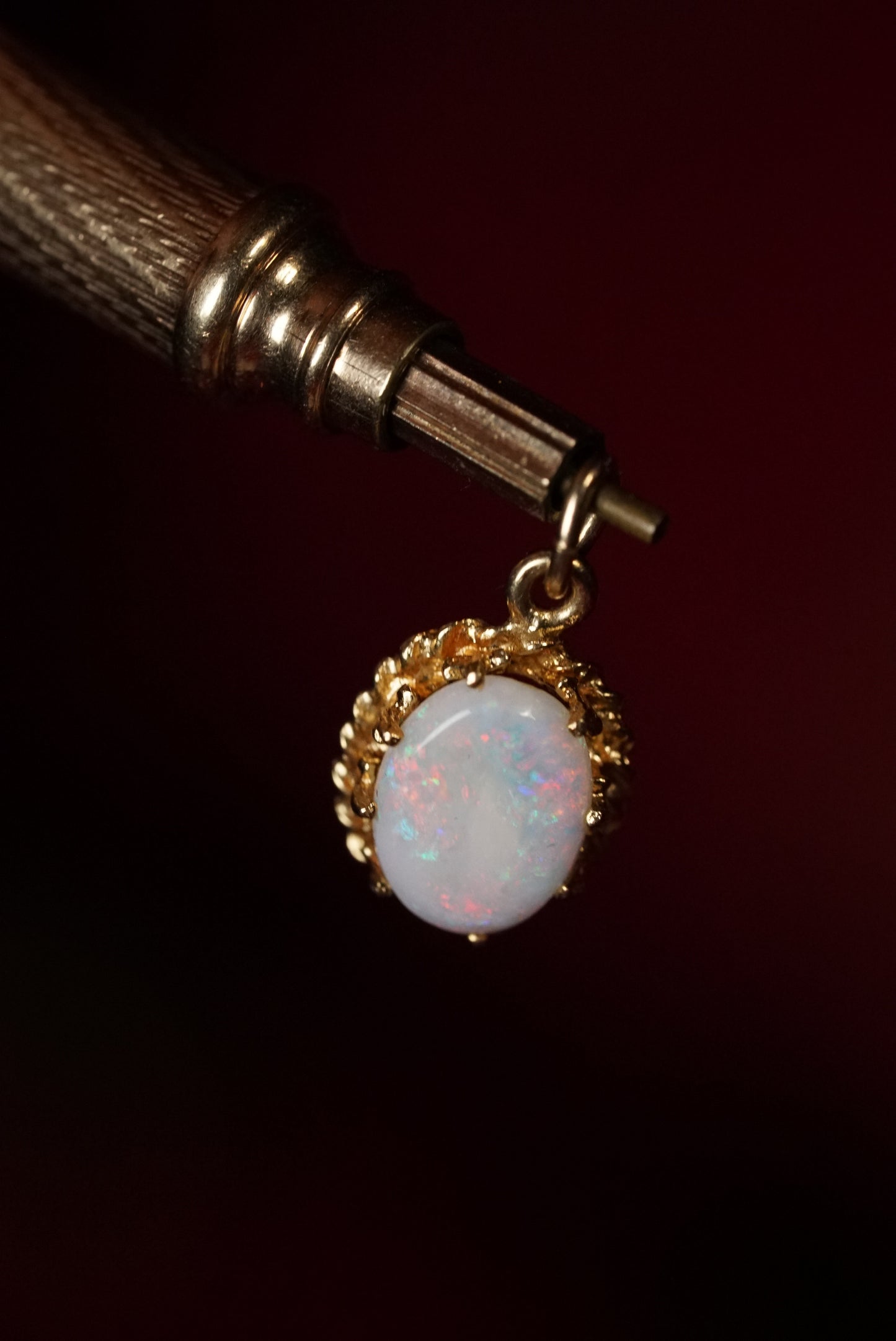 Shimmering White Opal Pendant