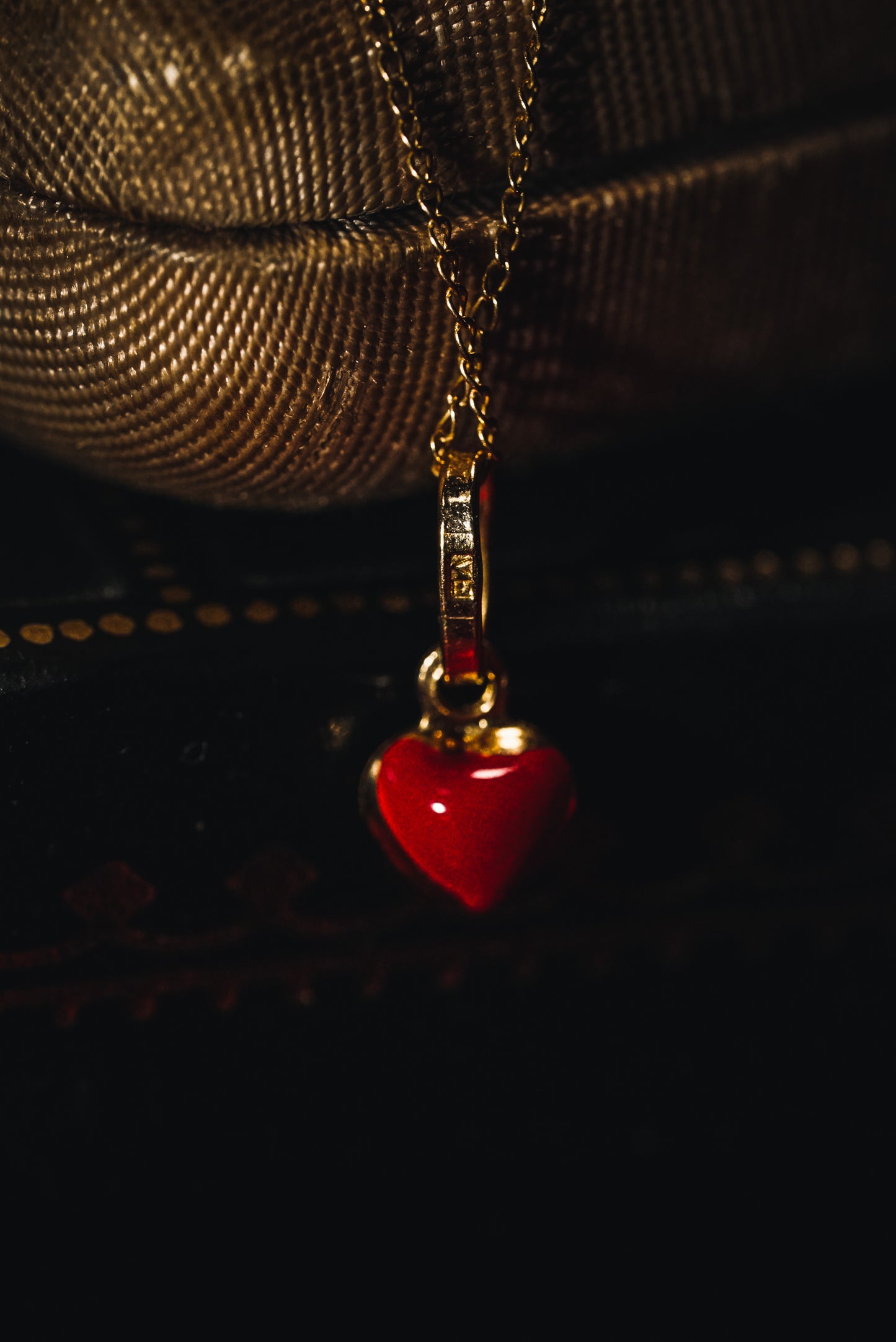 Delicious Vintage Red Enamel Heart Pendant