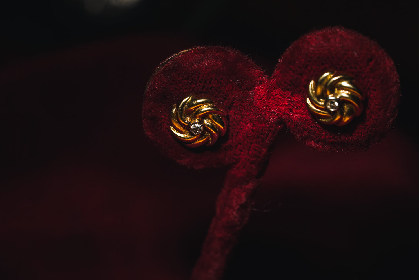 Elegant Vintage Gold & Diamond Earrings
