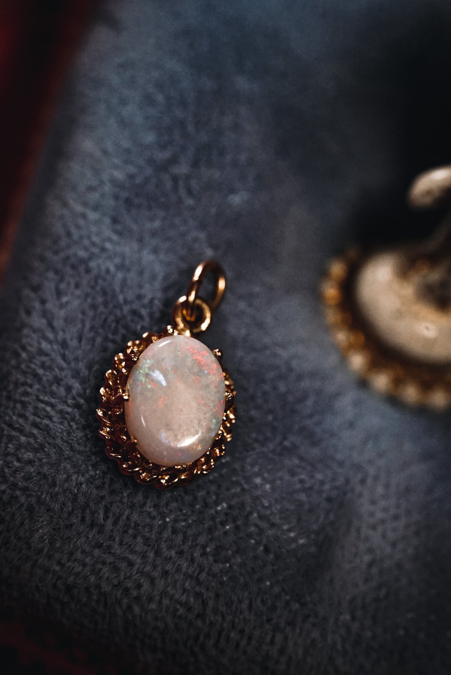 Shimmering White Opal Pendant