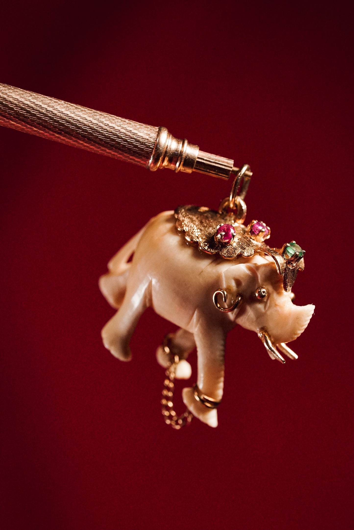 Vintage East Asian 14k Gold Elephant Pendant