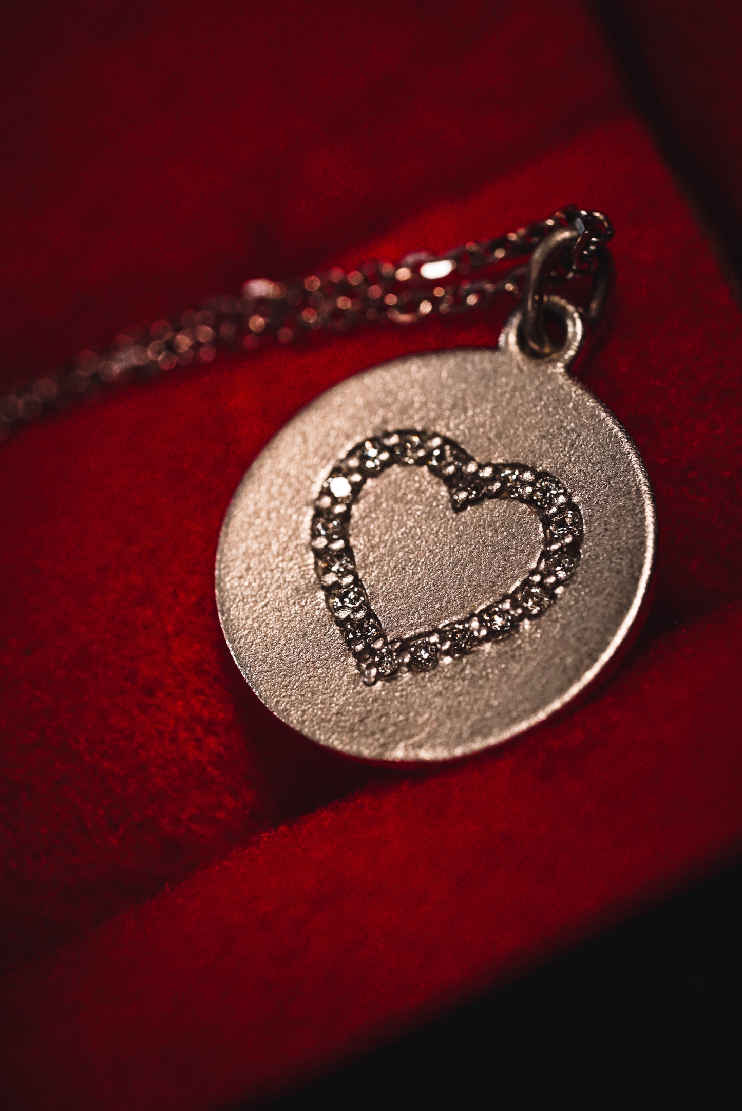 Romantic Diamond Heart Necklace