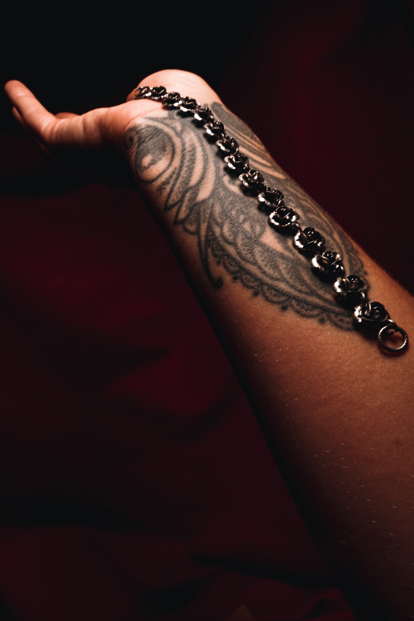 Confidential Vintage Silver Floral Bracelet