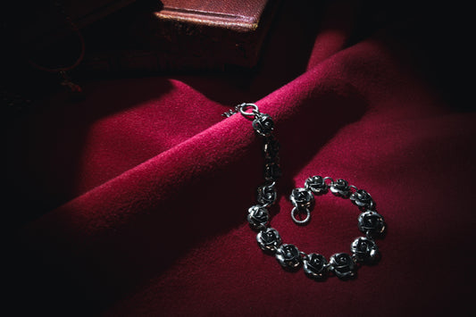 Confidential Vintage Silver Floral Bracelet