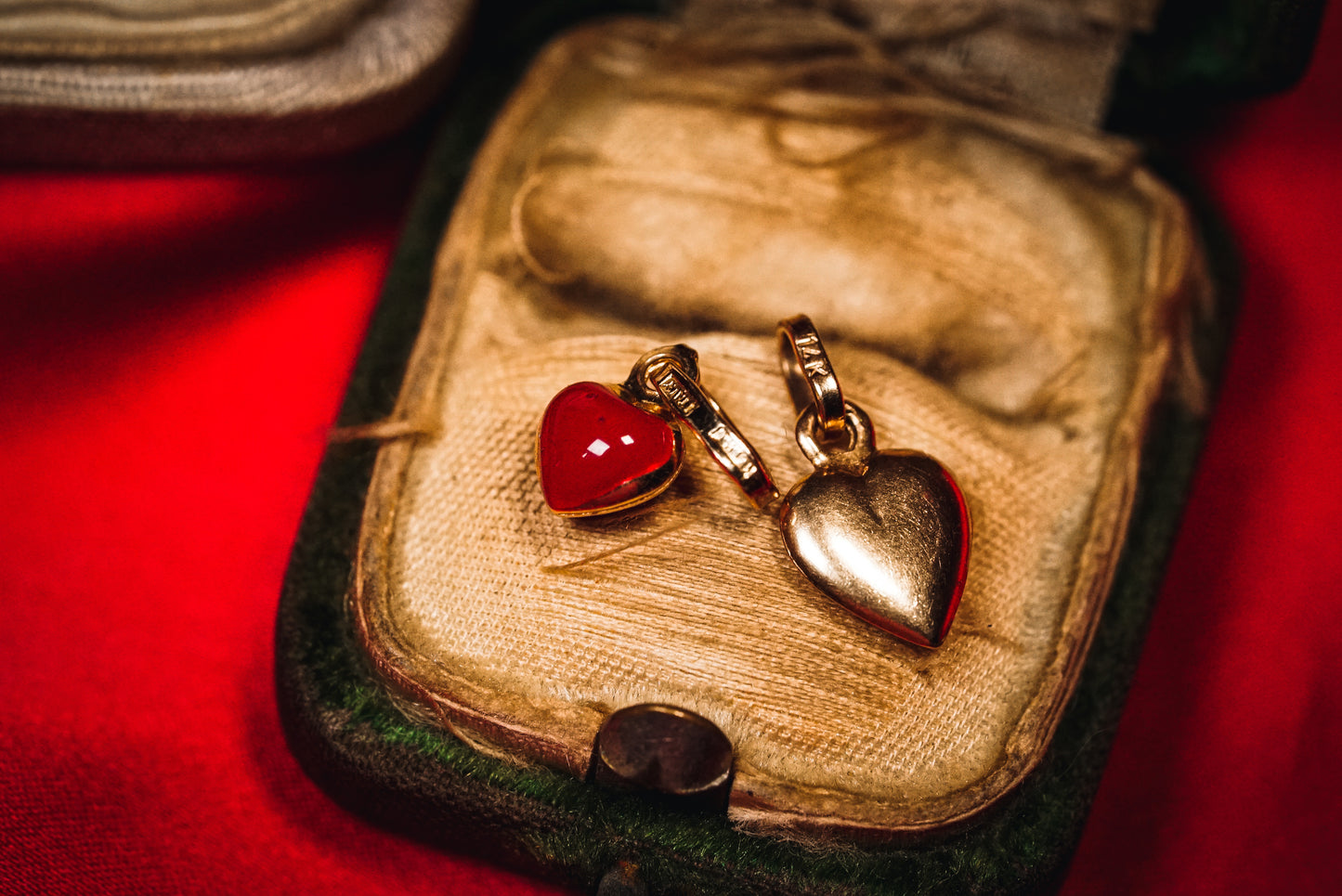 Delicious Vintage Red Enamel Heart Pendant