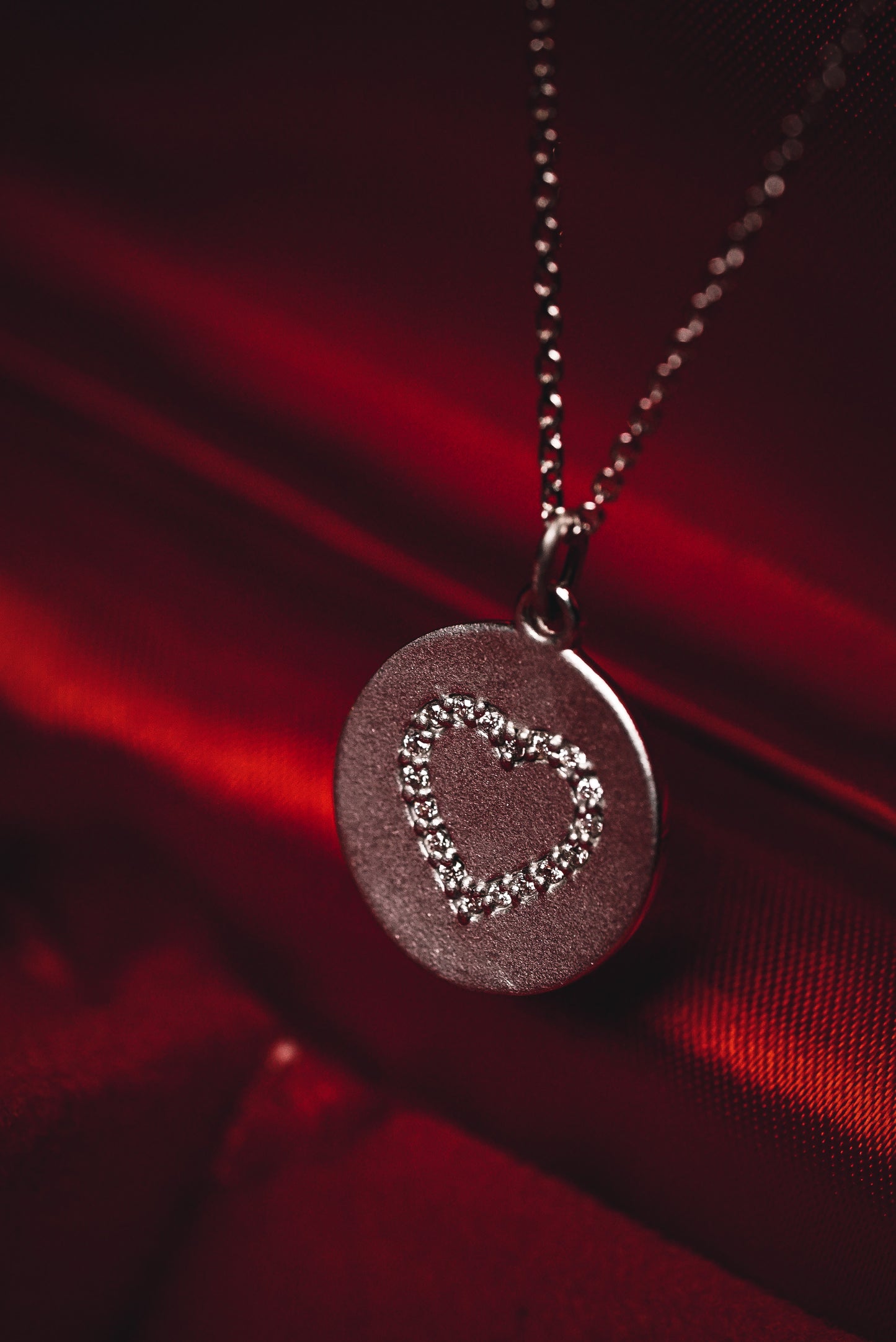 Romantic Diamond Heart Necklace