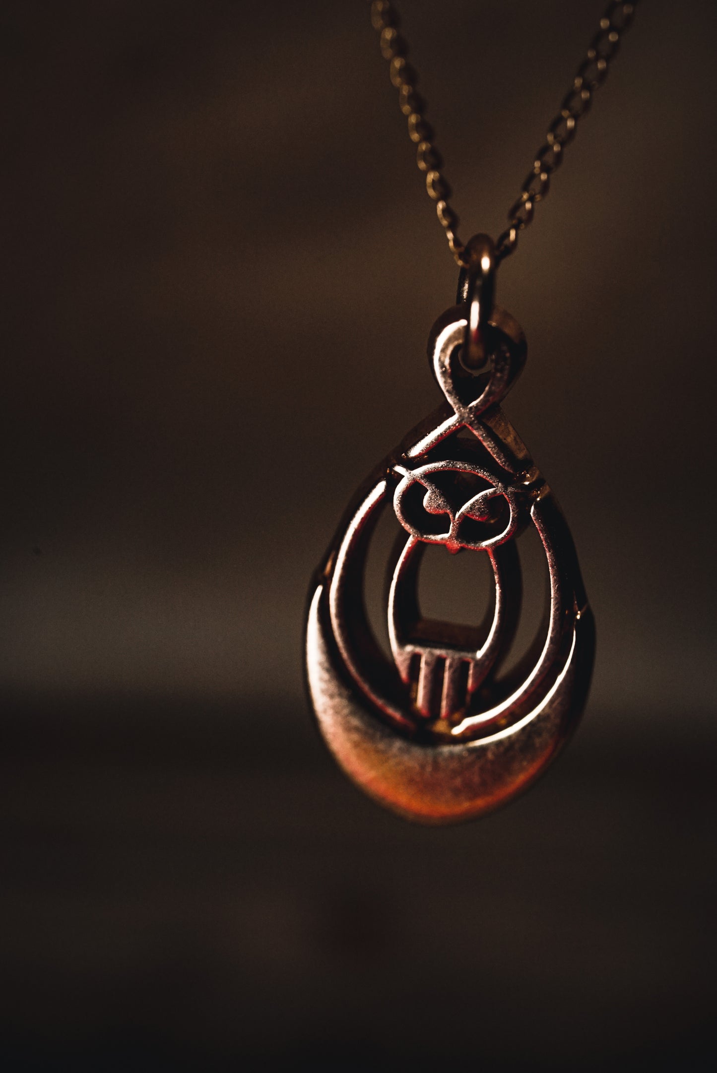 Wise Vintage Owl Pendant