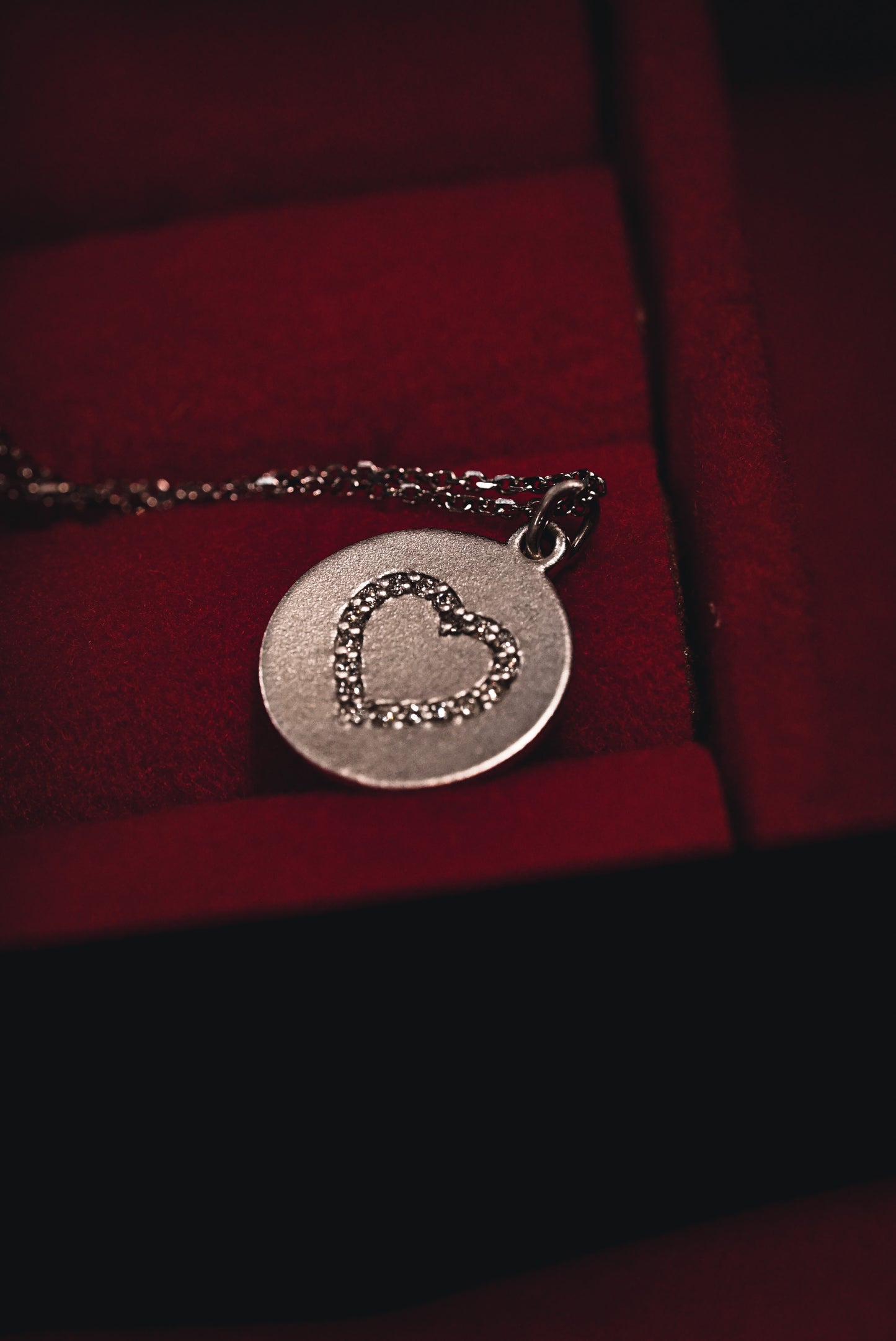 Romantic Diamond Heart Necklace