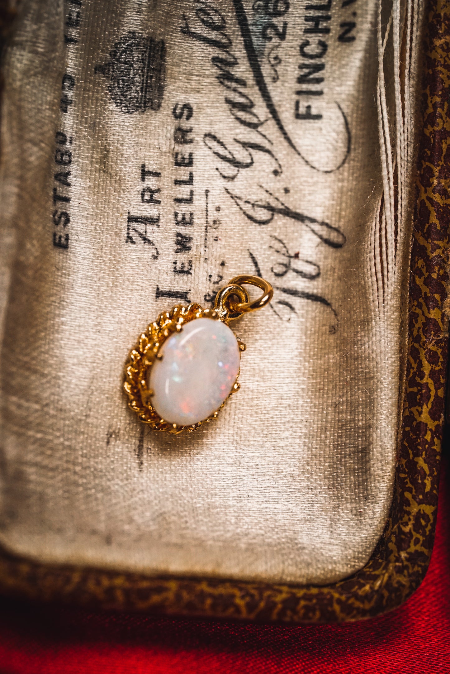 Shimmering White Opal Pendant