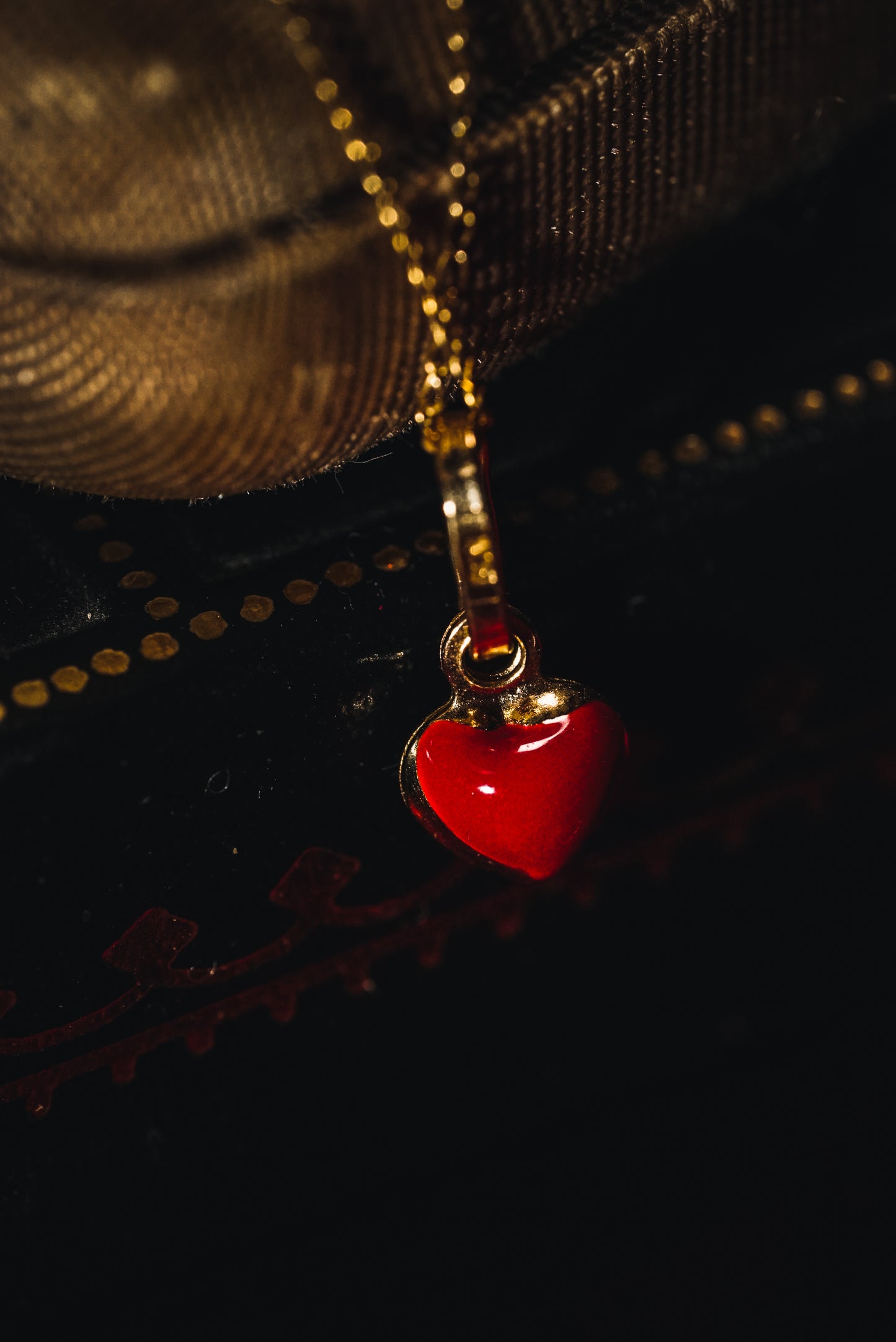 Delicious Vintage Red Enamel Heart Pendant