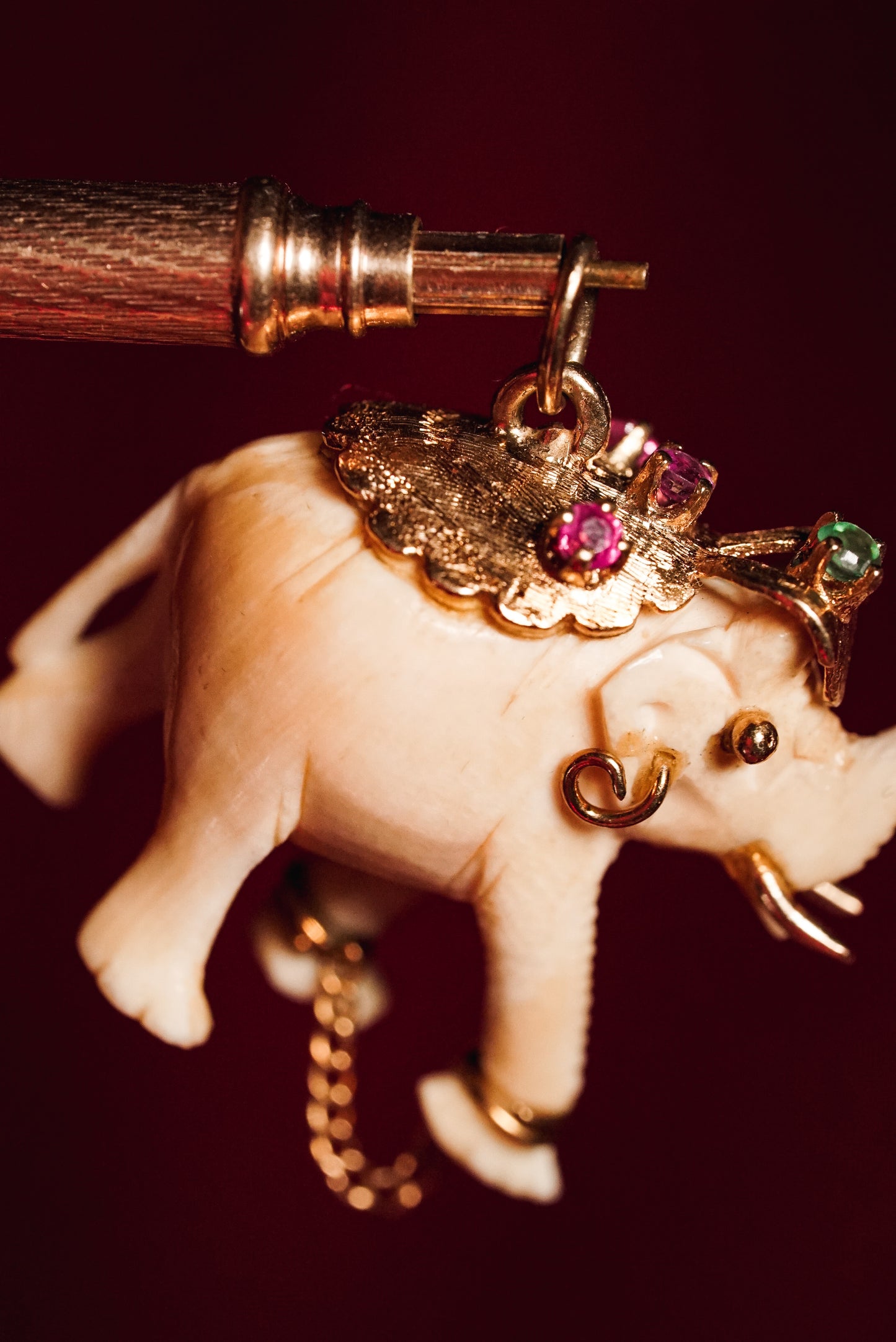 Vintage East Asian 14k Gold Elephant Pendant