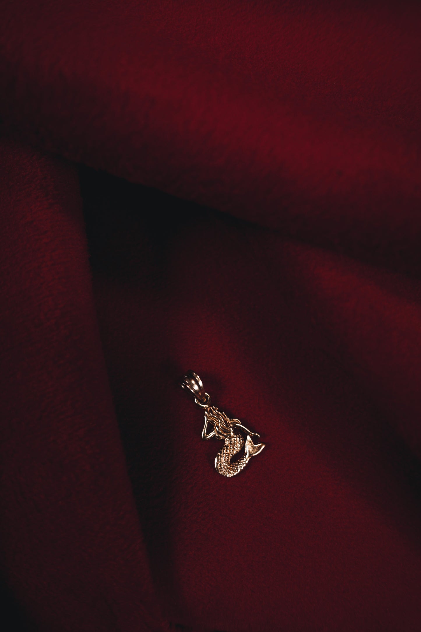 Good Luck Vintage Gold Mermaid Charm