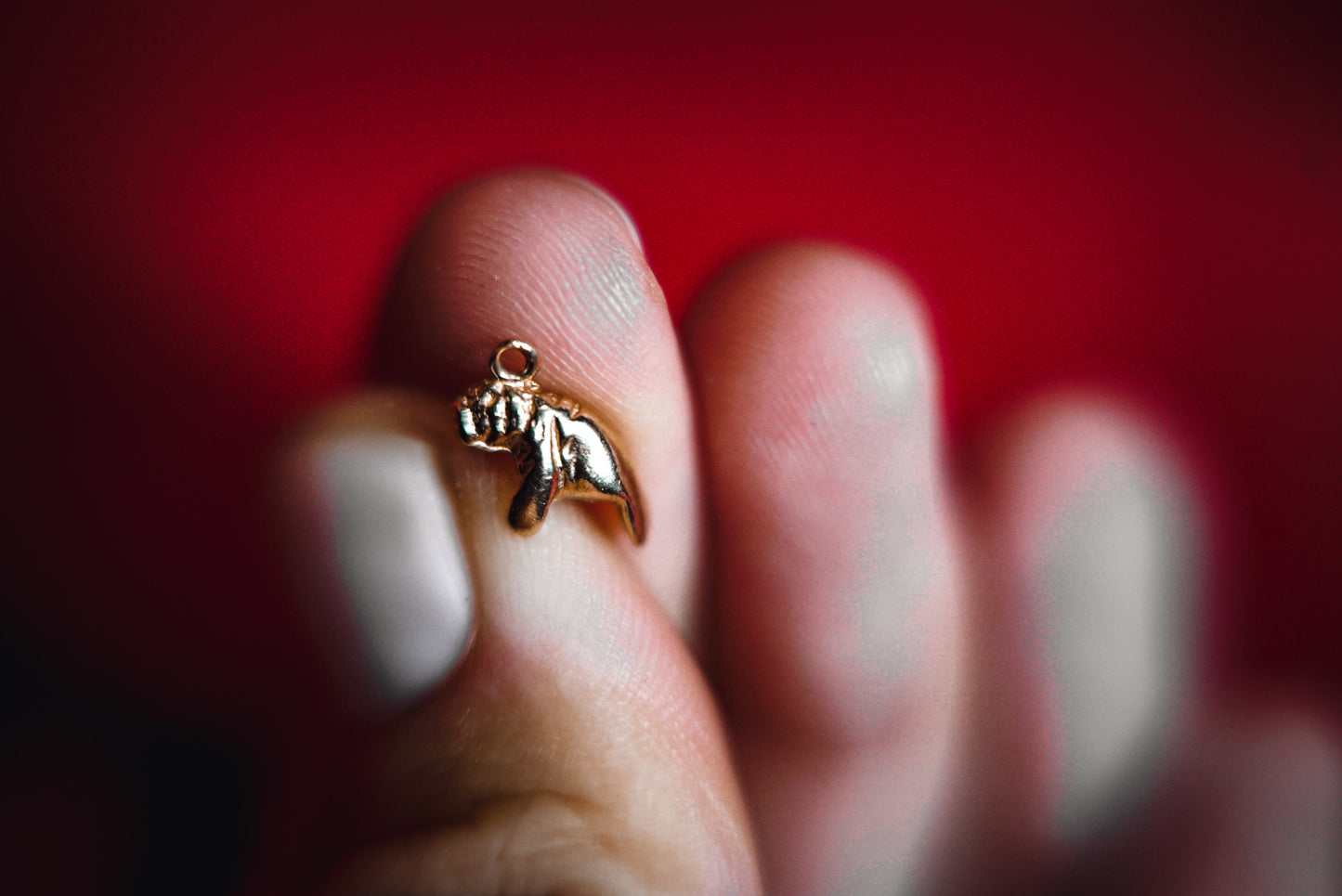 Adorable Vintage Gold Manatee Charm