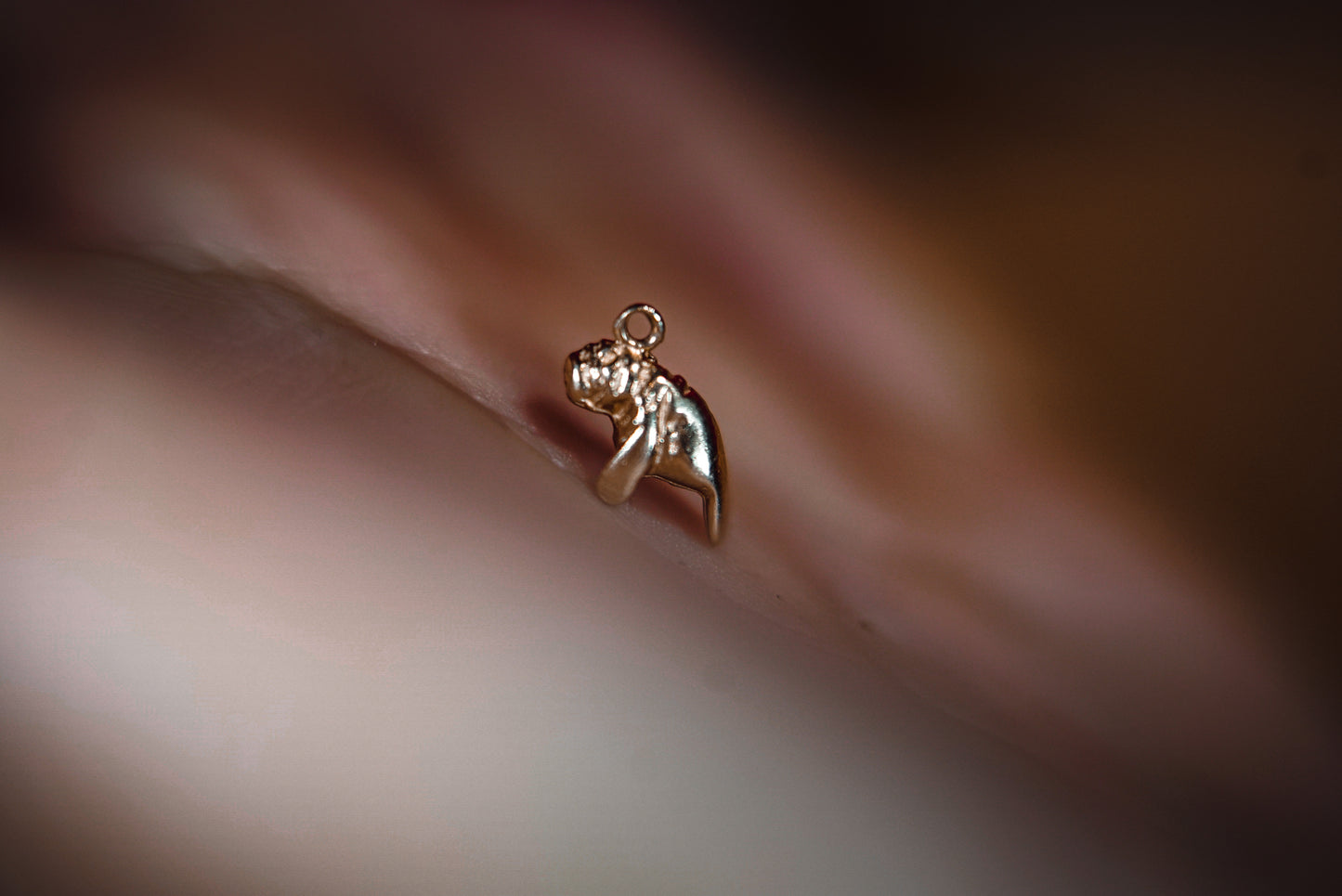 Adorable Vintage Gold Manatee Charm