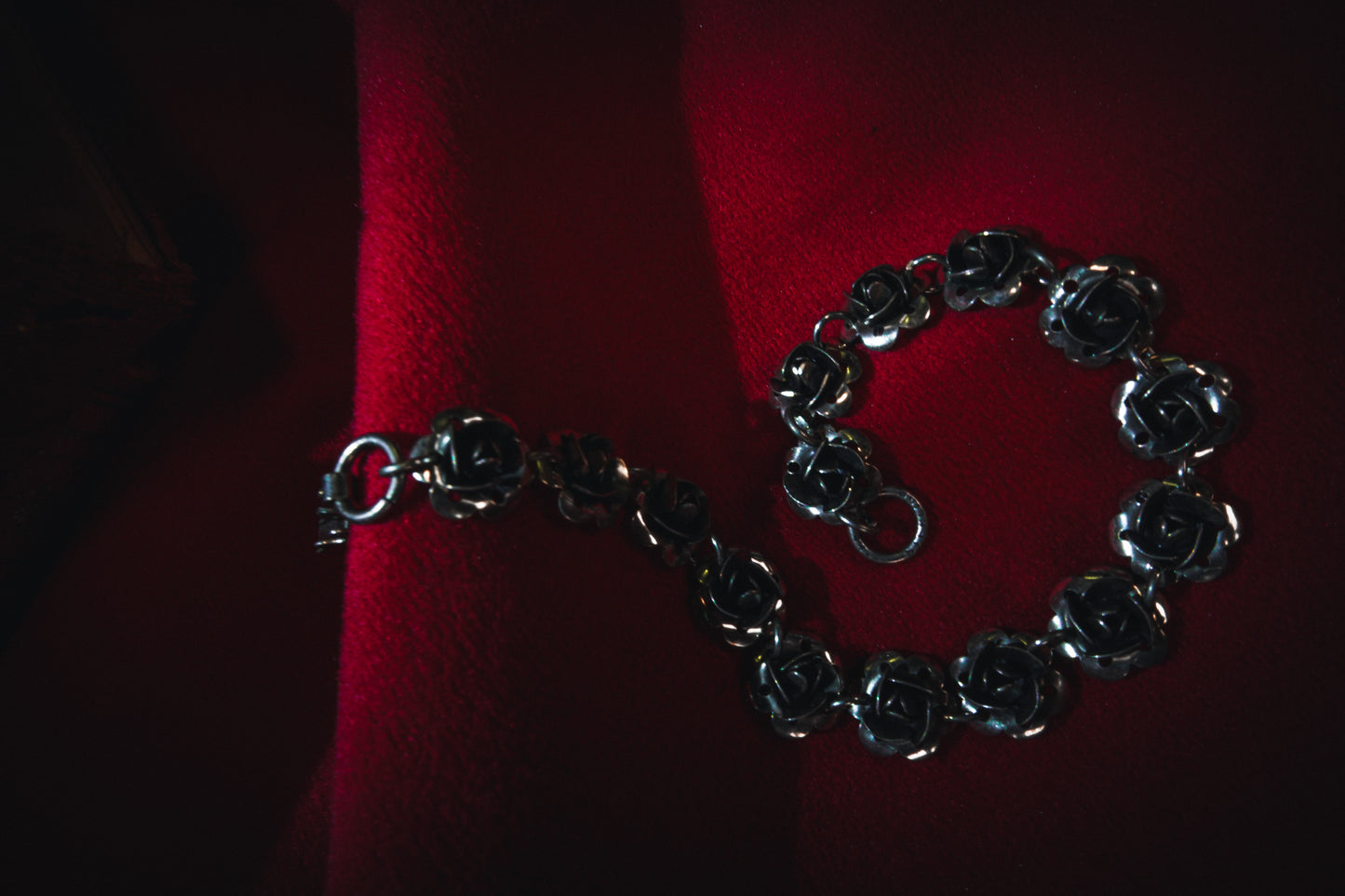 Confidential Vintage Silver Floral Bracelet