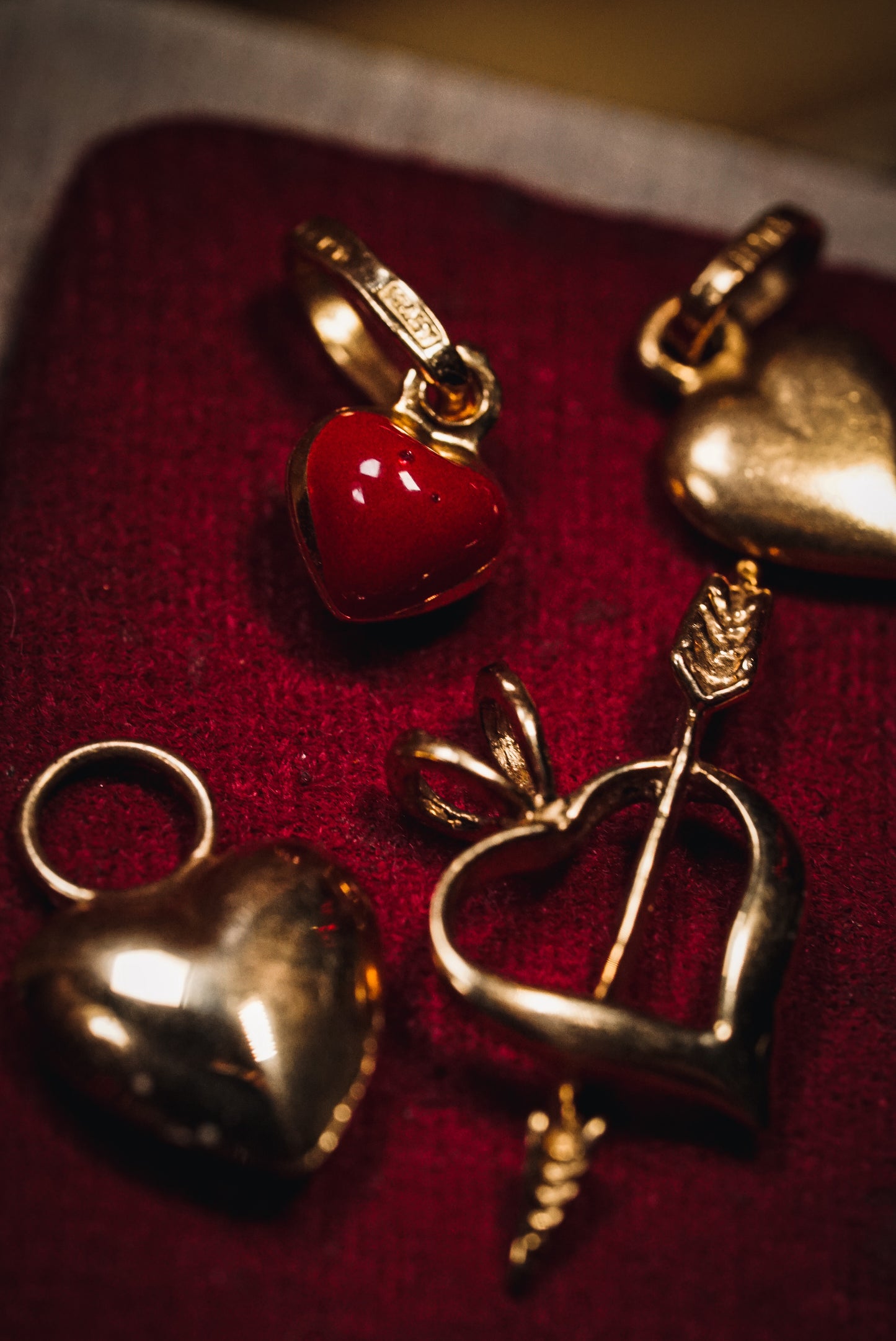 Delicious Vintage Red Enamel Heart Pendant
