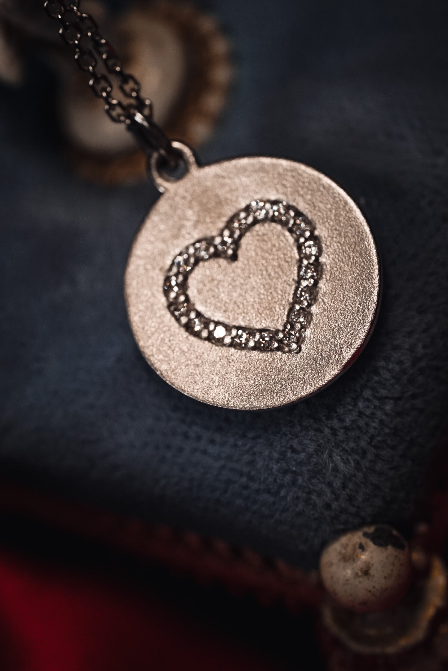 Romantic Diamond Heart Necklace