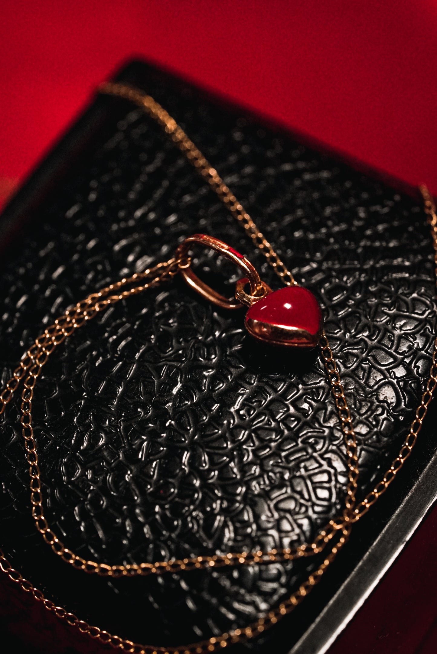 Delicious Vintage Red Enamel Heart Pendant