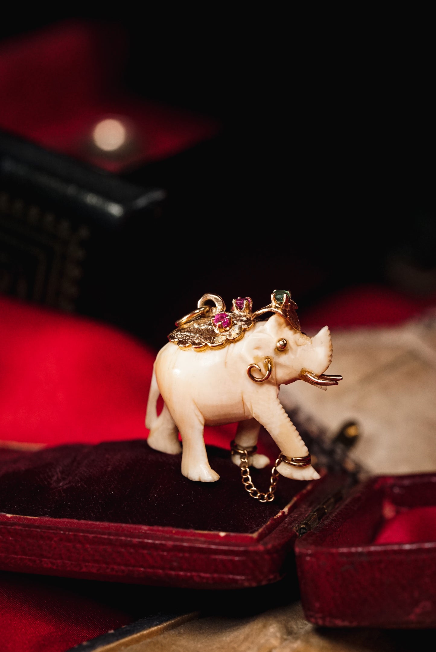 Vintage East Asian 14k Gold Elephant Pendant