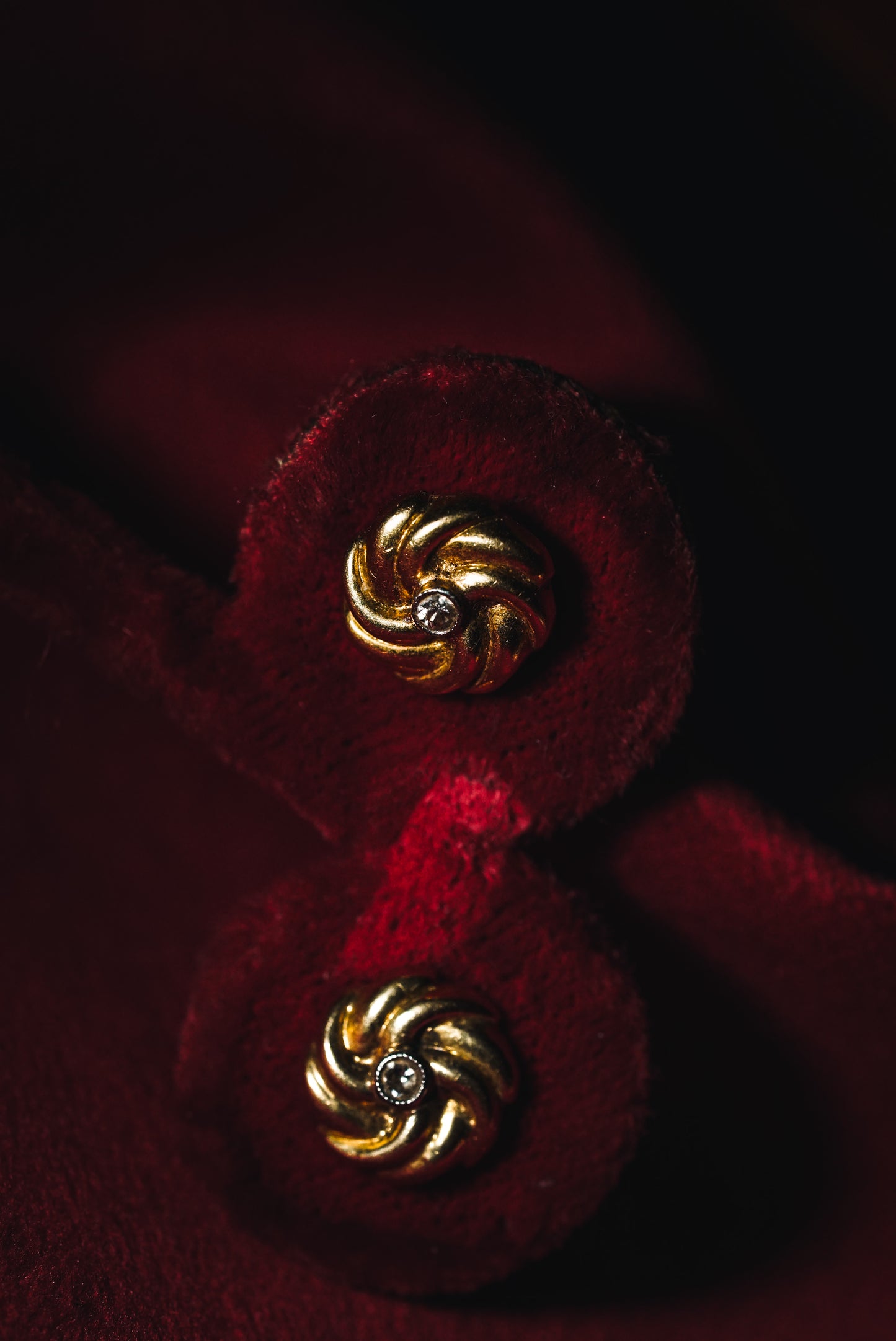 Elegant Vintage Gold & Diamond Earrings