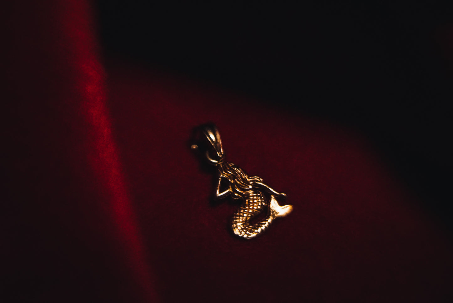 Good Luck Vintage Gold Mermaid Charm