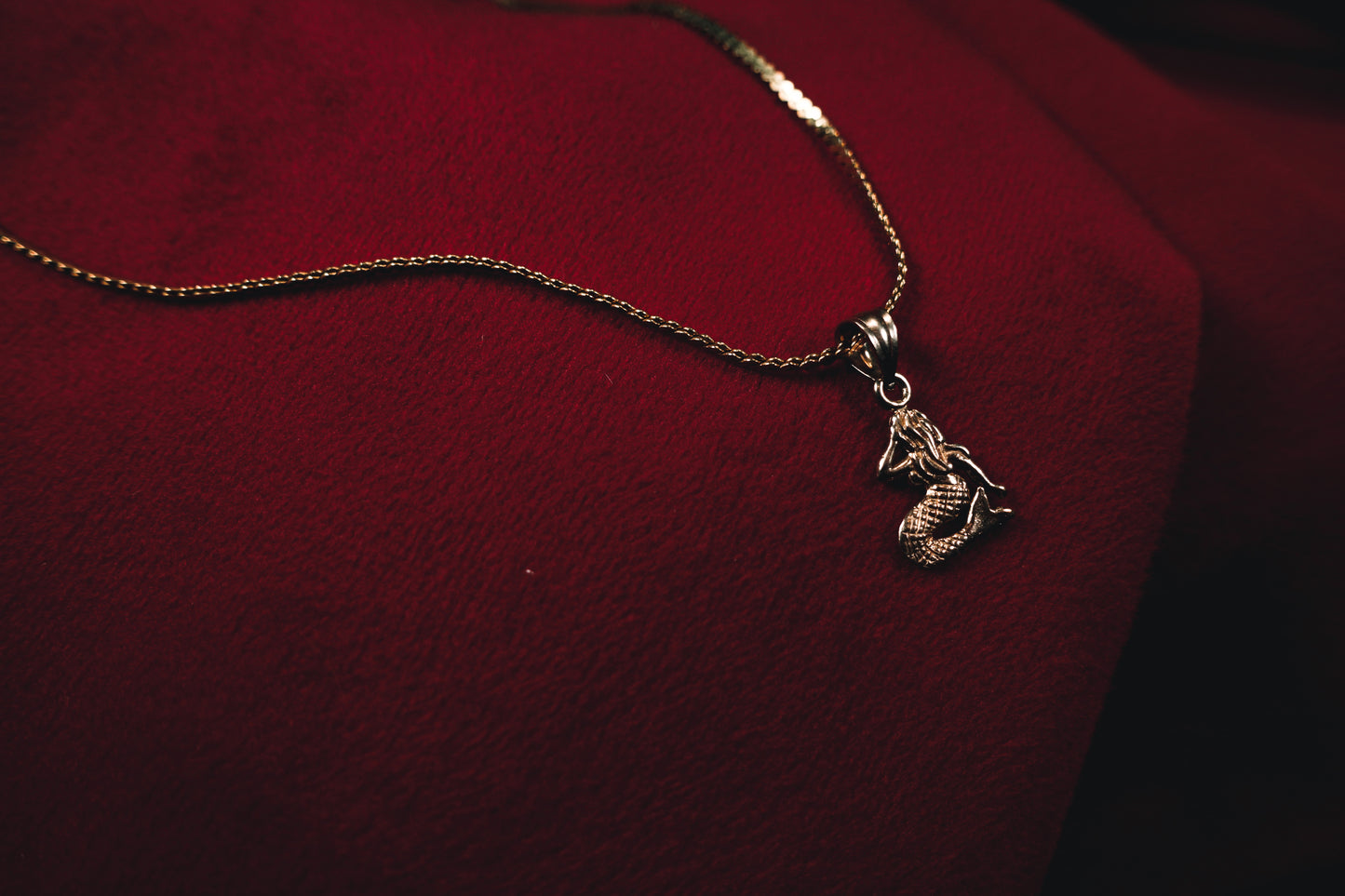 Good Luck Vintage Gold Mermaid Charm