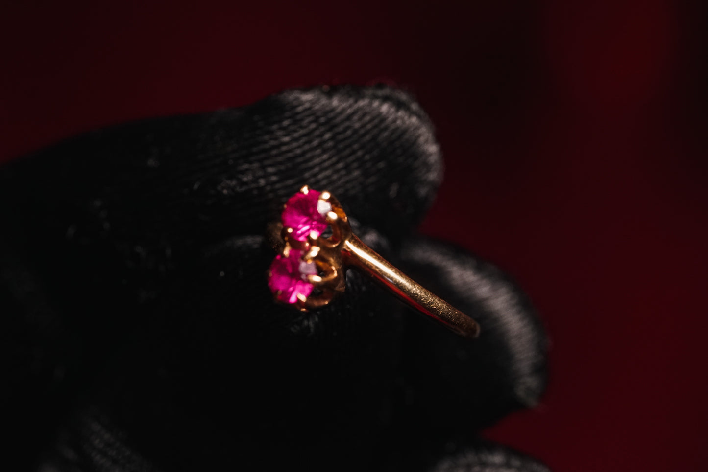 Horse Head Ring Set with Rubies And Diamonds