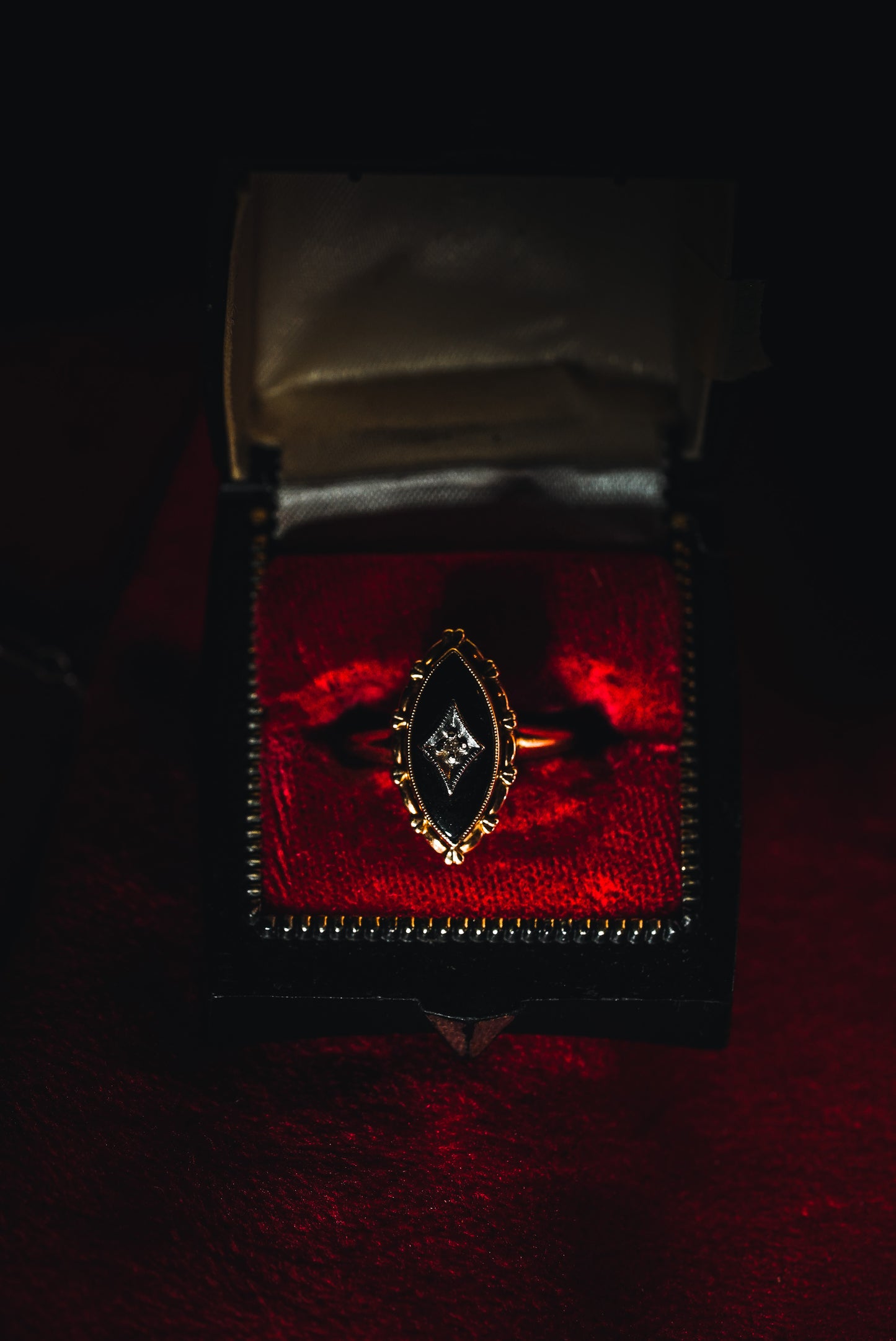 Royal Ornate Vintage Black Onyx Ring