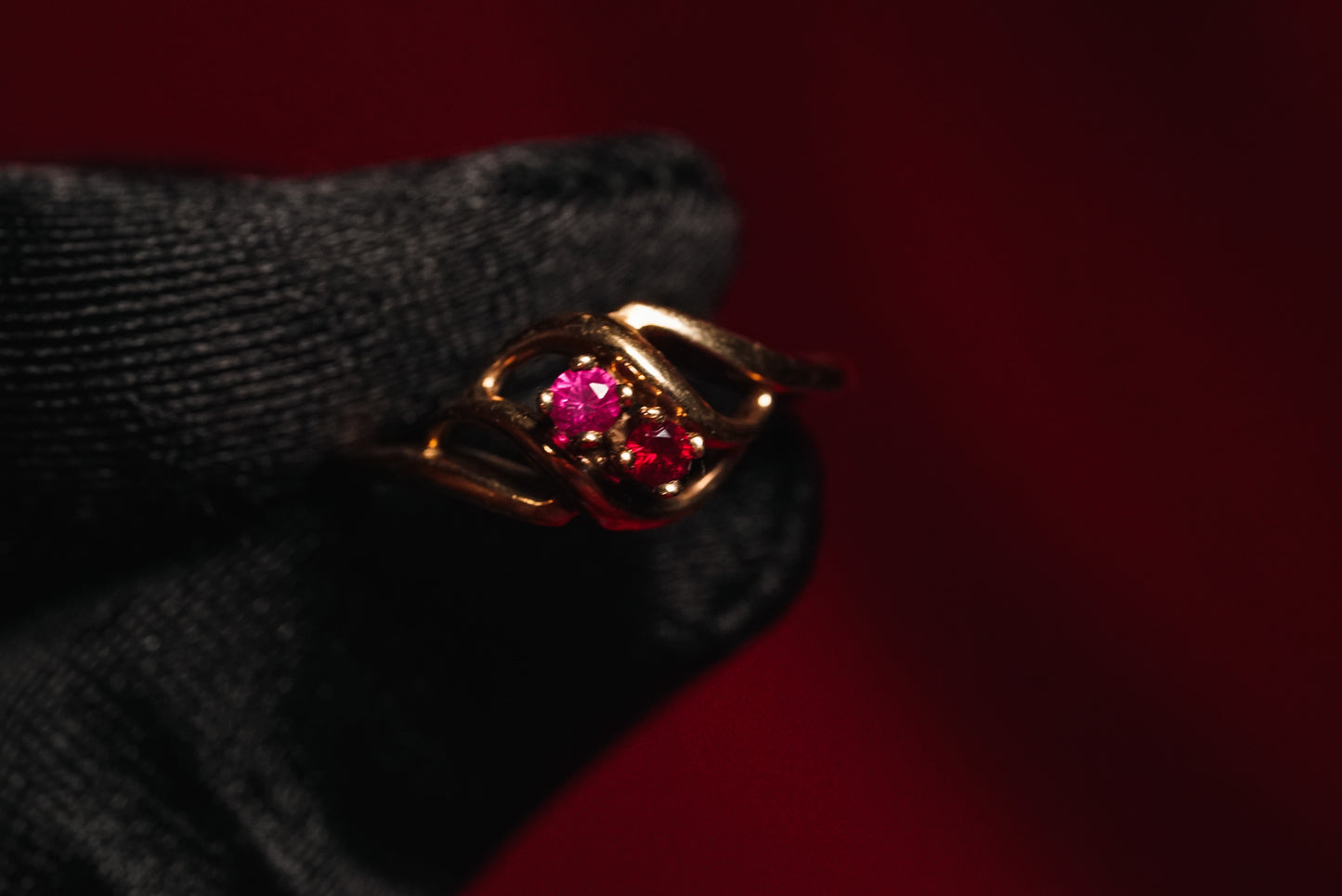 Rare Light-And-Dark Ruby Ring