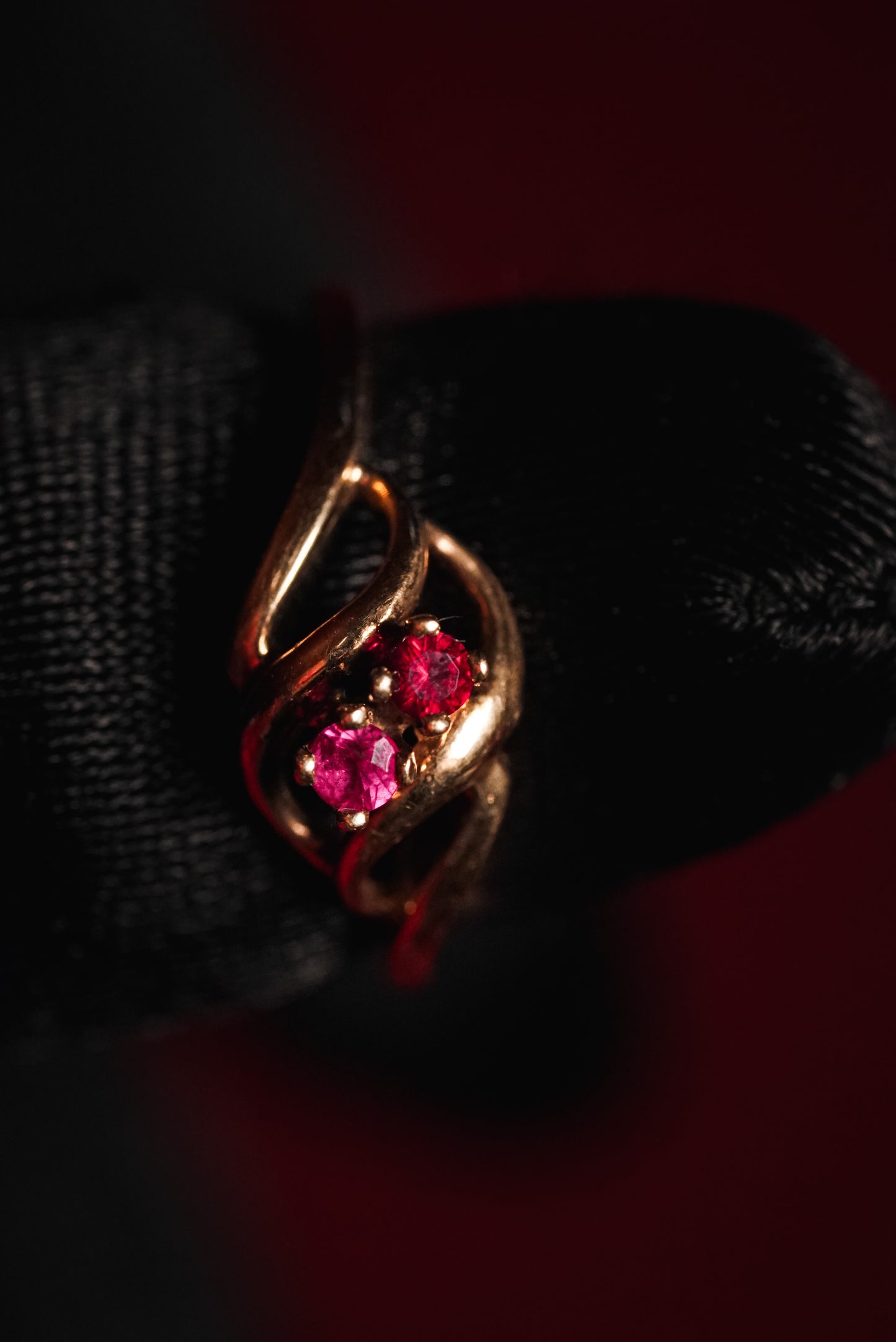 Rare Light-And-Dark Ruby Ring