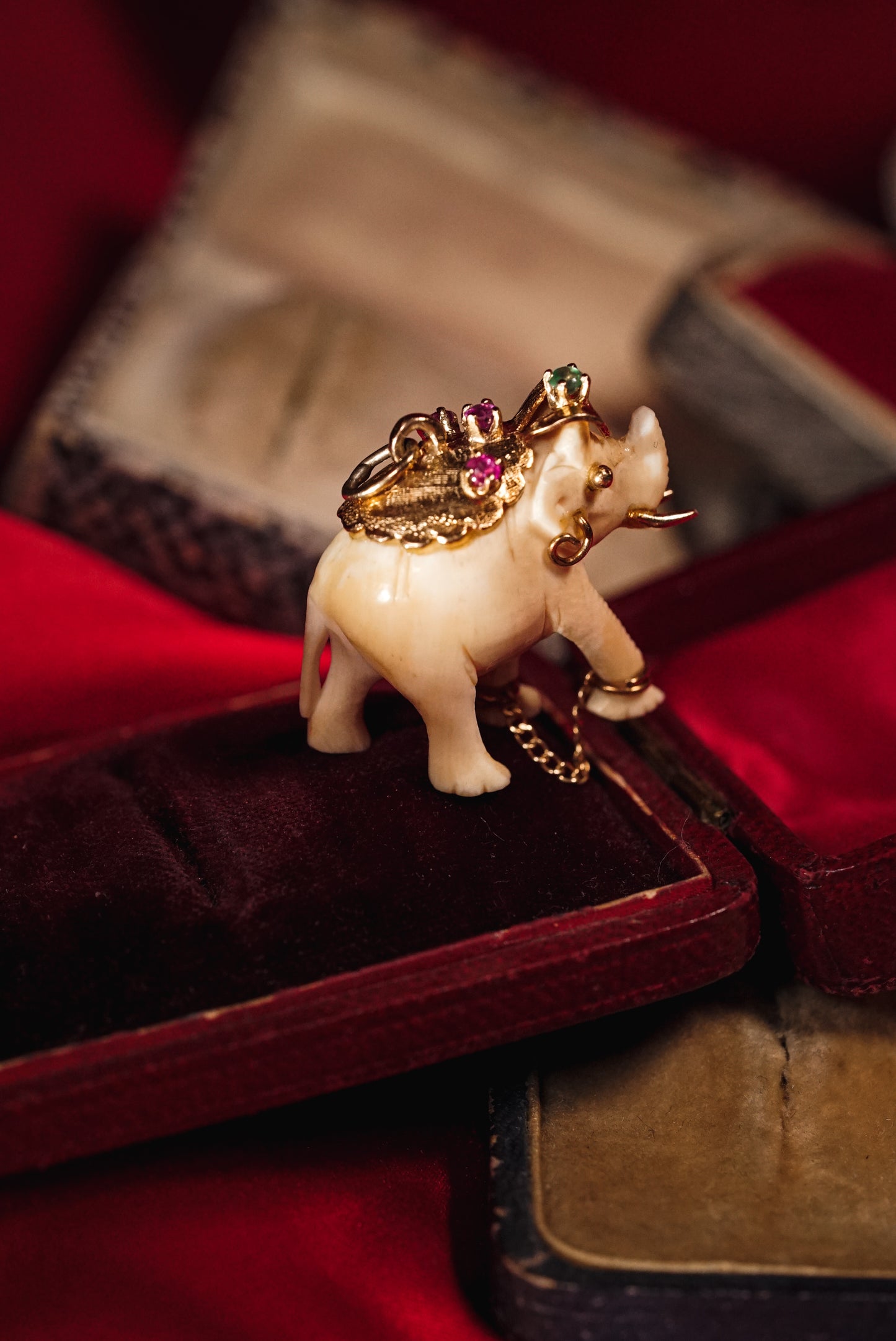 Vintage East Asian 14k Gold Elephant Pendant