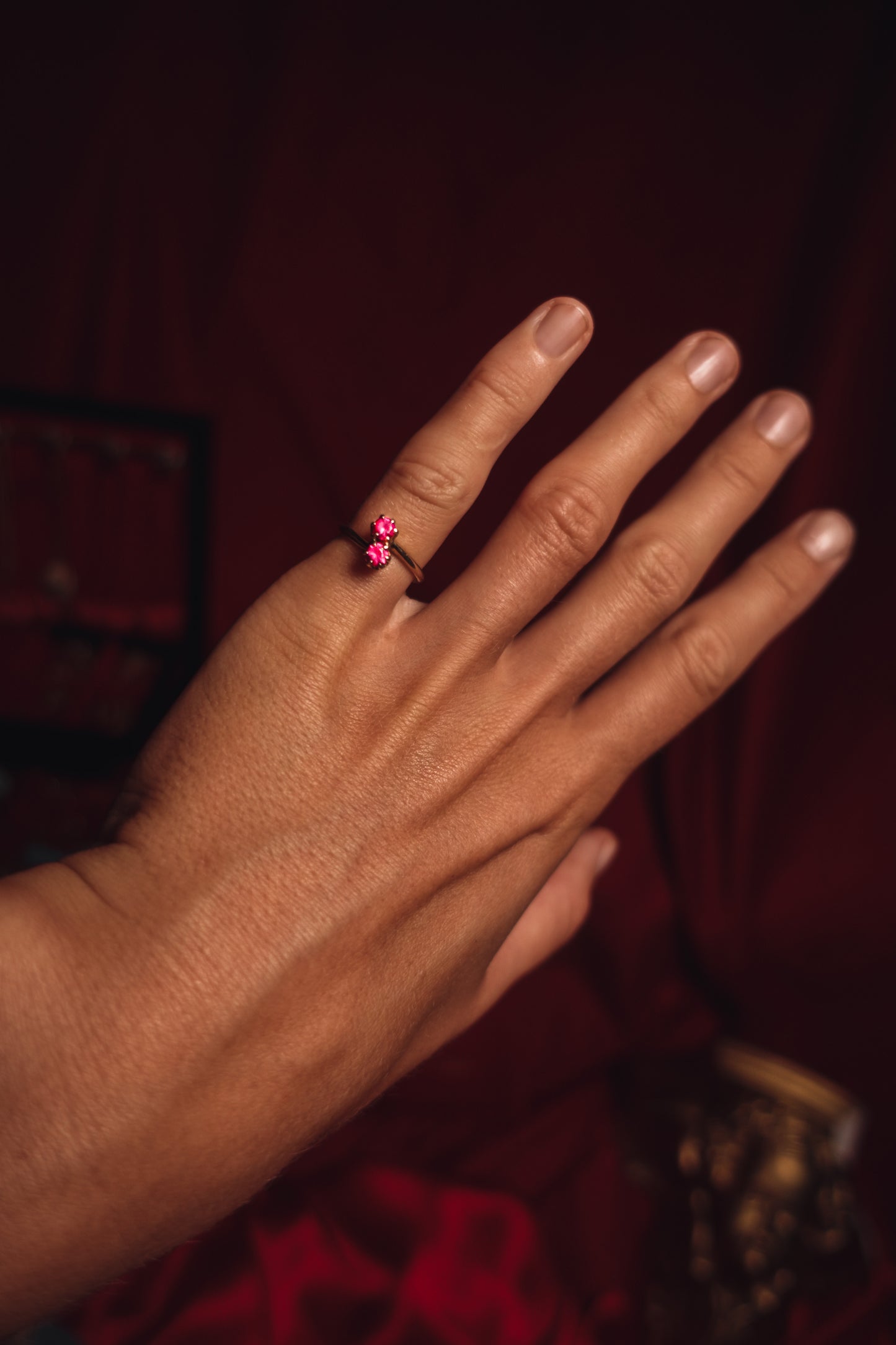 Sweet Pinky Ruby Ring