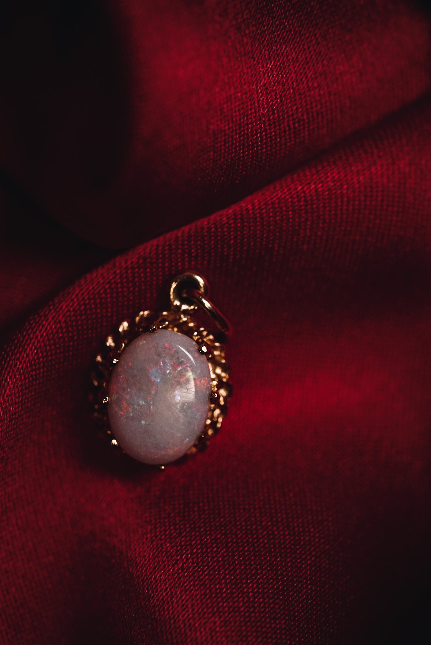 Shimmering White Opal Pendant