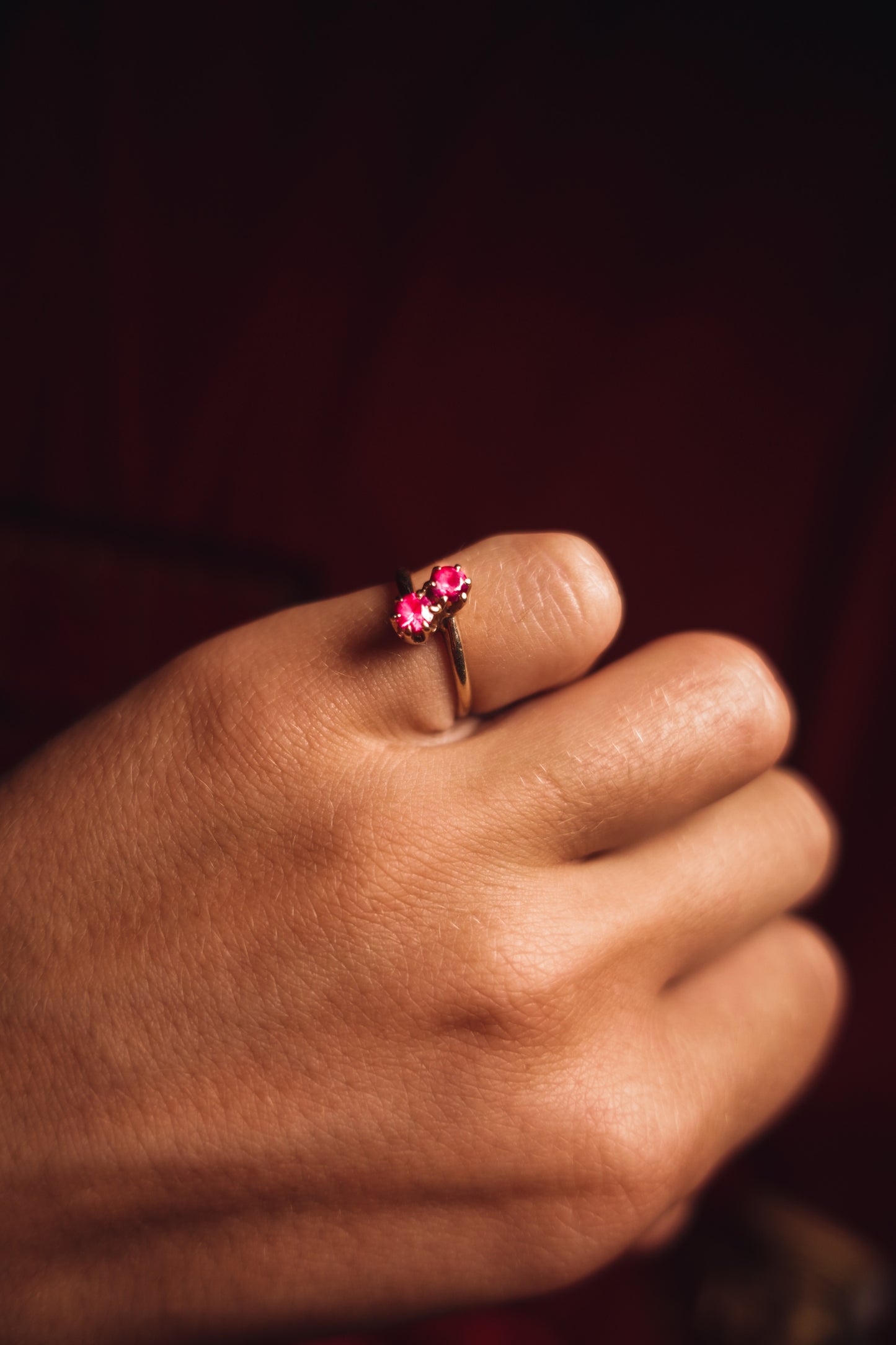 Sweet Pinky Ruby Ring